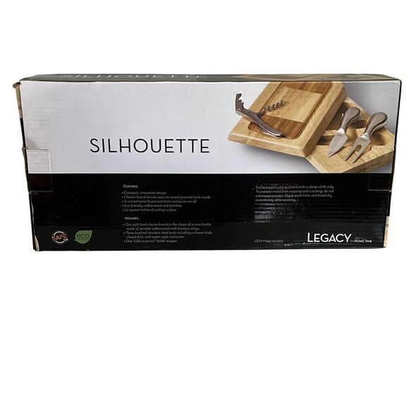 Picnic Silhouette Cheese Board and Tools Set - Rubberwood - Picture 3 of 4